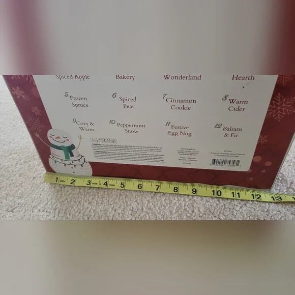 New Empire Candle Co 12 Days of Christmas Advent Calendar Votive Candle Set. - Picture 9 of 11